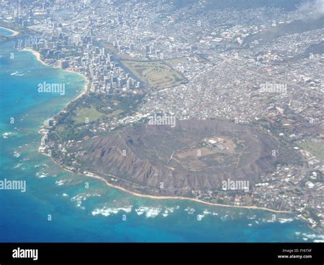 Aerial View Diamond Head Crater High Resolution Stock Photography And