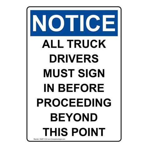 Portrait Osha Notice All Truck Drivers Must Sign In Sign Onep 1210