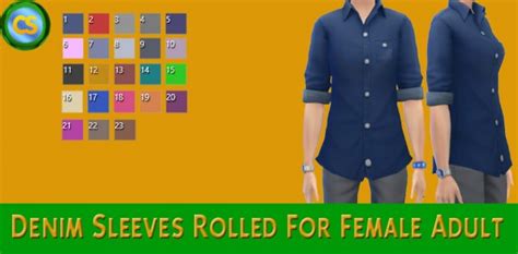 Simsworkshop Denim Sleeves Rolled By Cepzid • Sims 4 Downloads