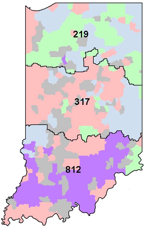 30 Area Code Map Indiana Maps Online For You