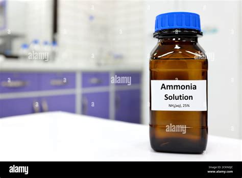 Selective Focus Of Ammonia Solution Or Ammonium Hydroxide In Glass