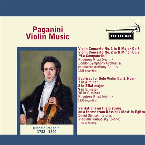 Paganini Violin Music Album By Niccolò Paganini Spotify