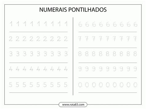 Alfabeto Pontilhado E Numerais Pontilhados Exercícios De Caligrafia