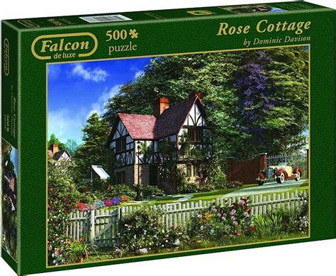 Falcon De Luxe Cottages Collection Rose Cottage 500 Piece Jigsaw