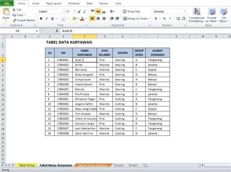 Mengoptimalkan Data Karyawan Melalui Format Excel