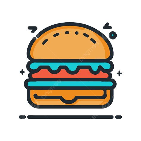 Burger Icon Cartoon Vector Burger Icon Cartoon Burger Vector Burger