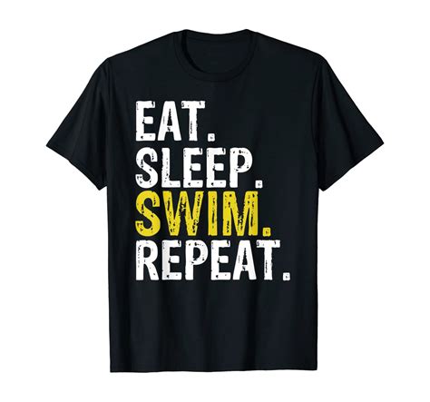 Eat Sleep Swim Repeat T T Shirt Uk Clothing