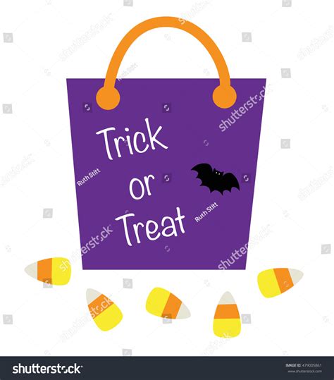 Trick Or Treat Bag Stock Vector Illustration 479005861 Shutterstock