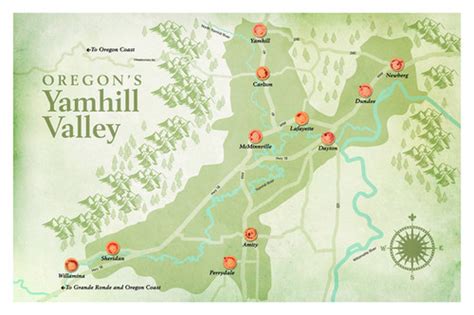 Map Of Yamhill Valley Wine Poster Indulgeyamhillvalley
