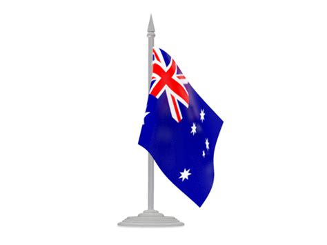 Flag With Flagpole Illustration Of Flag Of Australia