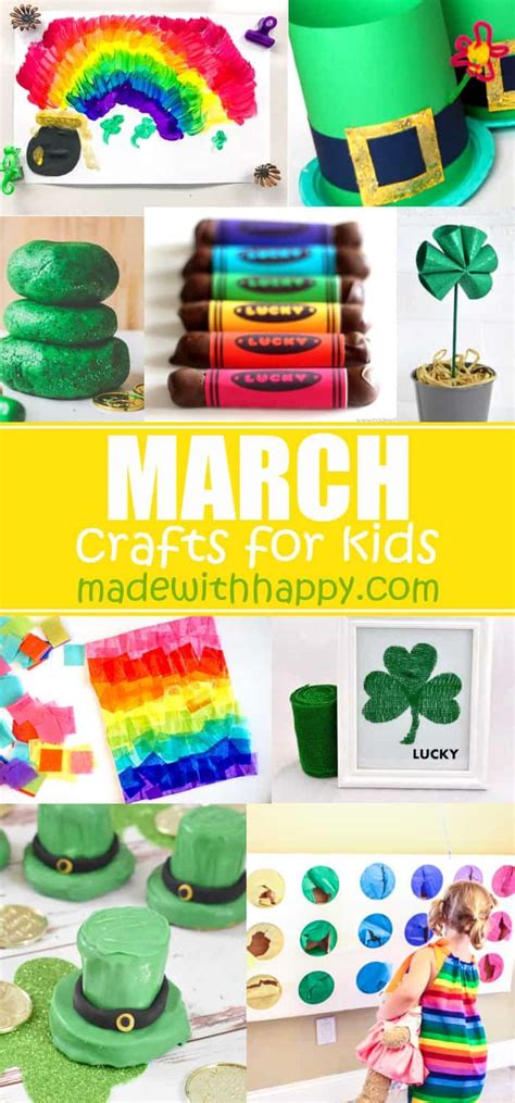 March Crafts For Kids Tons Of Easy Spring Rainbow And St Pattys