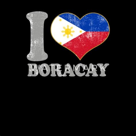 I Love Boracay Philippines Filipino Flag Pride Womens T Shirt