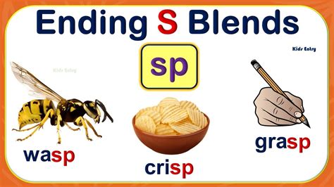 Ending Consonant Blends Sp For Ukg Ending Blends Sp Phonic Blends S