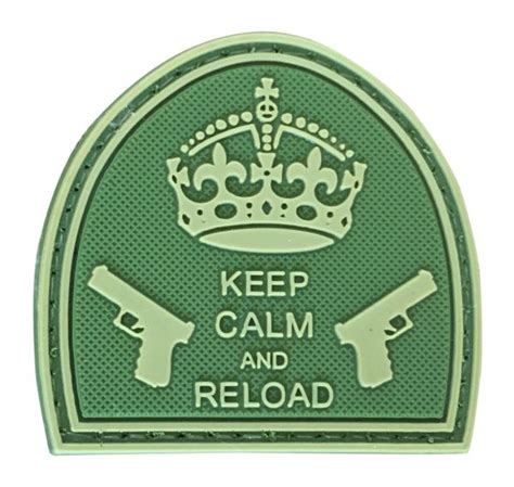 Keep Calm And Reload Pvc Patch Various Colours The Patch Board