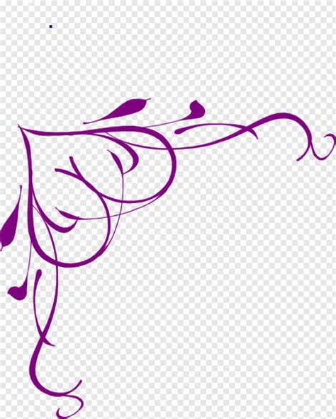 Purple Border Swirl Clip Art Hd Png Download 480x600 3430561