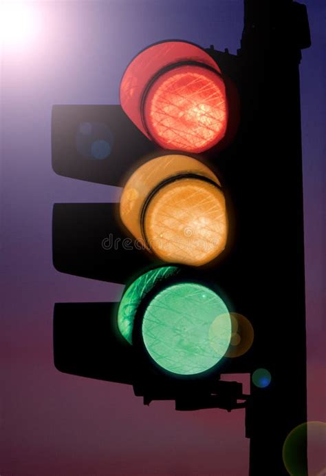 Green Light Red Orange Stock Photo Image Of Signal Danger 39673776