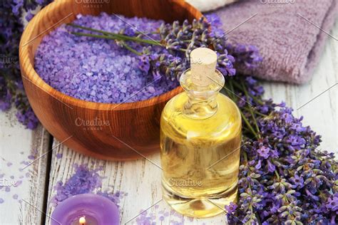 Lavender And Massage Oil In 2020 Lavender Spa Massage Oil Lavender Oil