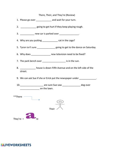 There Their Theyre Review Interactive Worksheet — Db