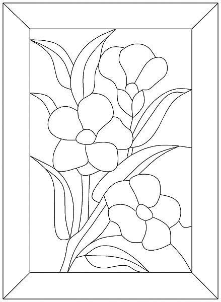 Stained Glass Glass Painting Outline Designs Of Scenery Download Free