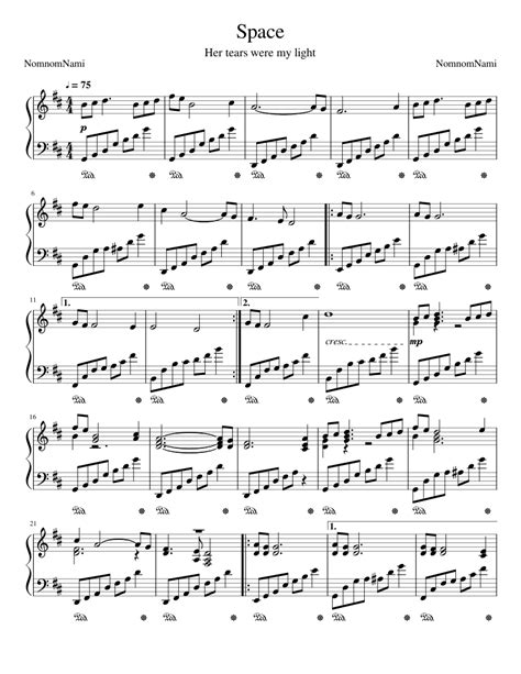Space Sheet Music For Piano Solo