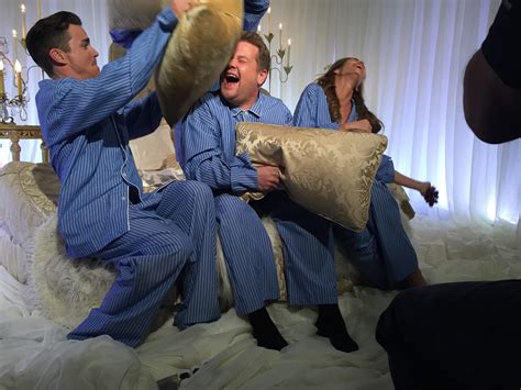 Sensual Bts Photos Of Cindy Crawford Matt Bomer And James Corden In Bed