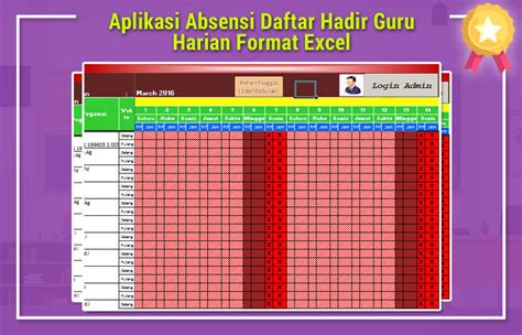 Aplikasi Absensi Daftar Hadir Guru Harian Format Excel Biologizone