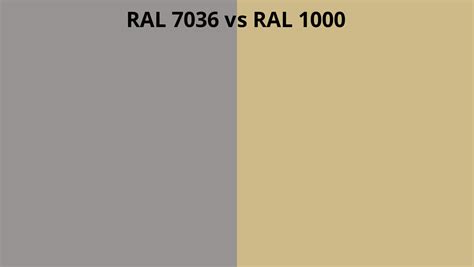 RAL 7036 Vs 1000 RAL Colour Chart UK