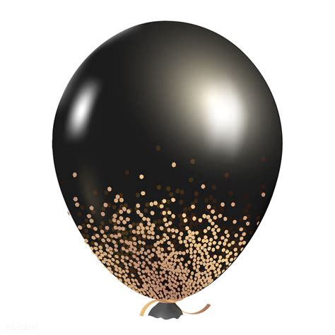 Black And Gold Balloons Png Hd Png Mart