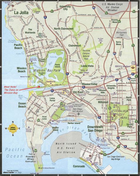 Free Physical Map Of San Diego