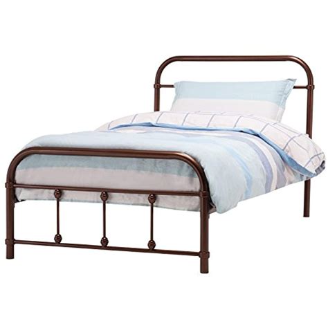 Mecor Bronze Metal Bed Frame Twin Size Platform With Headboard