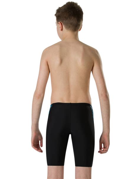 Speedo Boys Endurance 10 Boom Splice Jammer Black And Blue Simply