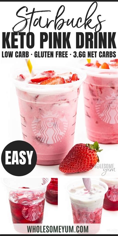 Low fat vanilla yogurt, splenda, peanut powder, fat free cream cheese. Copycat Starbucks Keto Pink Drink Recipe in 2020 | Pink ...