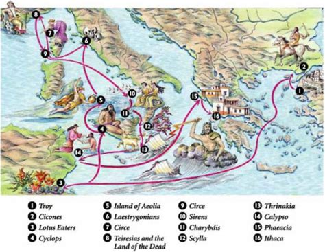 Adventure Map World Map Art Greek Mythology Lessons
