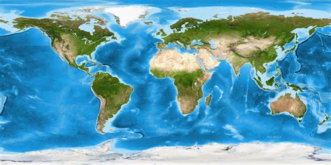 World Physical Enhanced Giclee Lg For Map Satellite In Fondo De