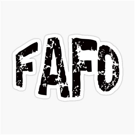 Fafo Sticker For Sale By Moustafa7155 Redbubble