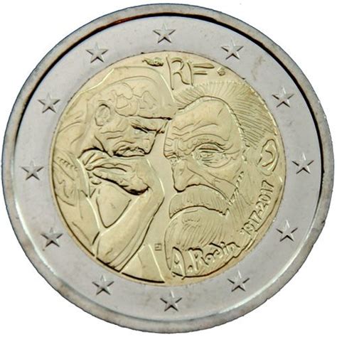 2 Euro Frankreich 2017 Auguste Rodin Welt Der Numismatik