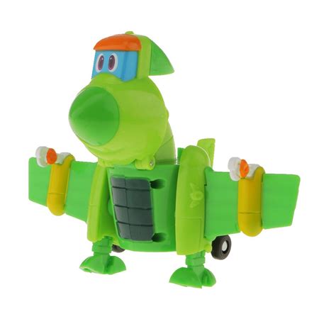 generic 3 5 gogo dino green ping transformer robot dinosaur airplane pteranodon educational toy