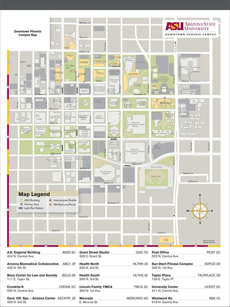 Asu Downtown Phoenix Campus Map