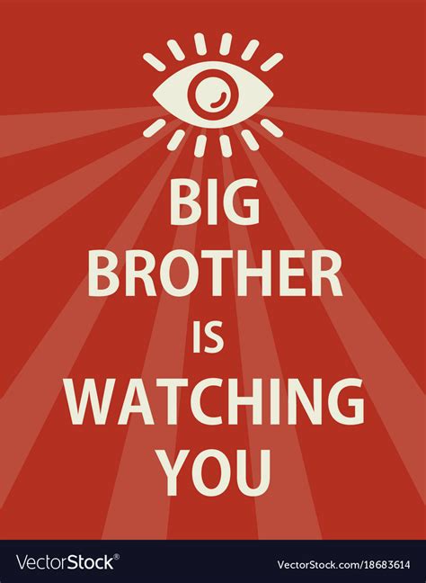 Poster Big Brother Is Watching You Isolated Vector Image