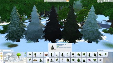 Evergreen Pack Of 5 Tree Recolors Sims 4 Plants