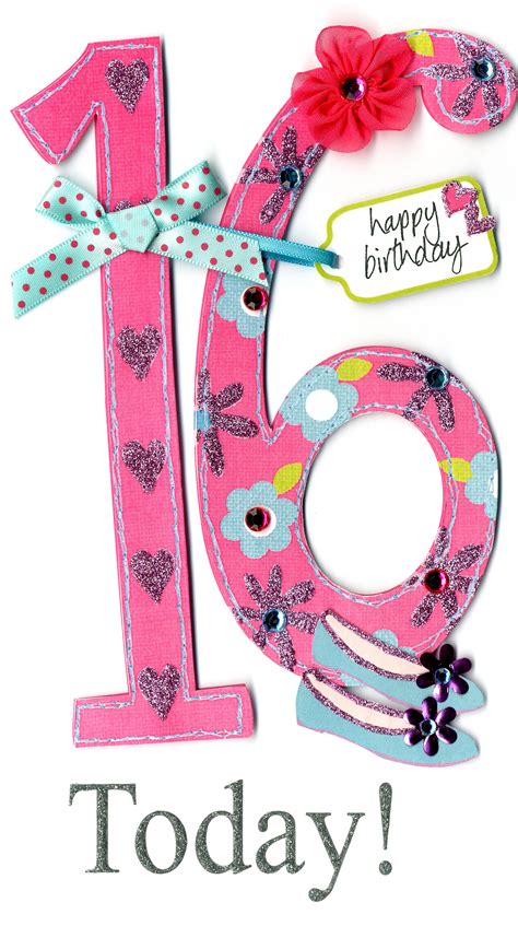 Gorgeous 16th Age 16 Birthday Greeting Card Cards Love Kates