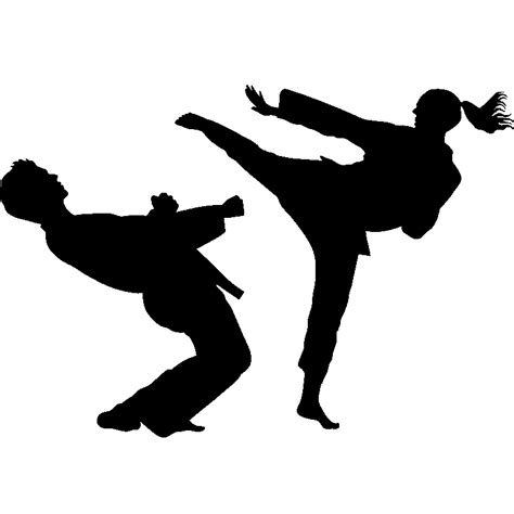 Karate Martial Arts Sport Taekwondo Silhouette Karate Png Download
