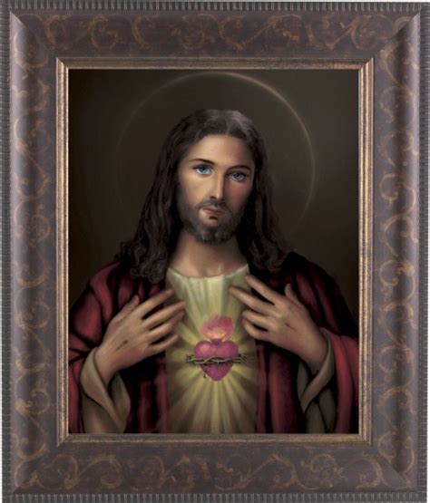 124 Frame Sacred Heart Of Jesus Framed Print