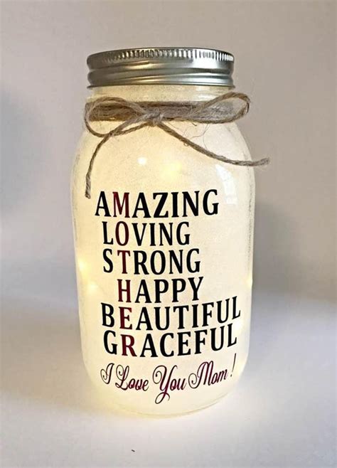 mother s day t ts for mom personalized t mason jar light night light birthday t