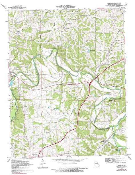 Moselle Topographic Map 124000 Scale Missouri