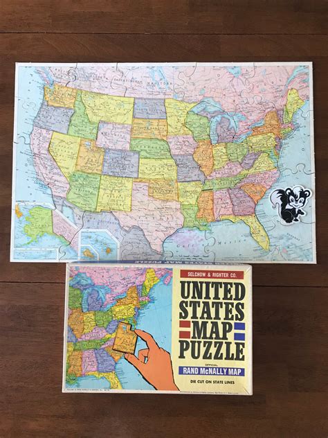 Usa Map Puzzle United States Puzzle United States Map Etsy Map