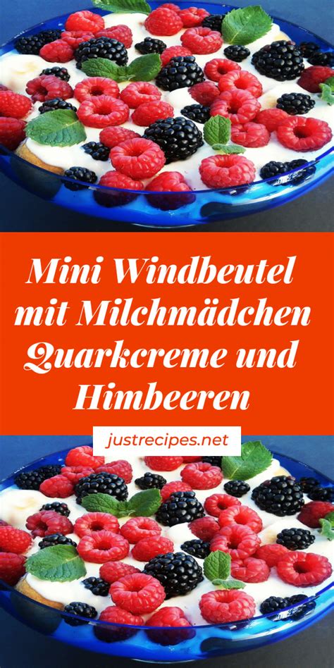 Kategorie kuchen und gebäck schlagwörter: Mini Windbeutel mit Milchmädchen Quarkcreme und Himbeeren ...