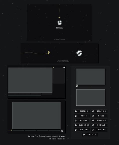 Space Panda Cute Twitch Overlay Stream Package On Behance Twitch