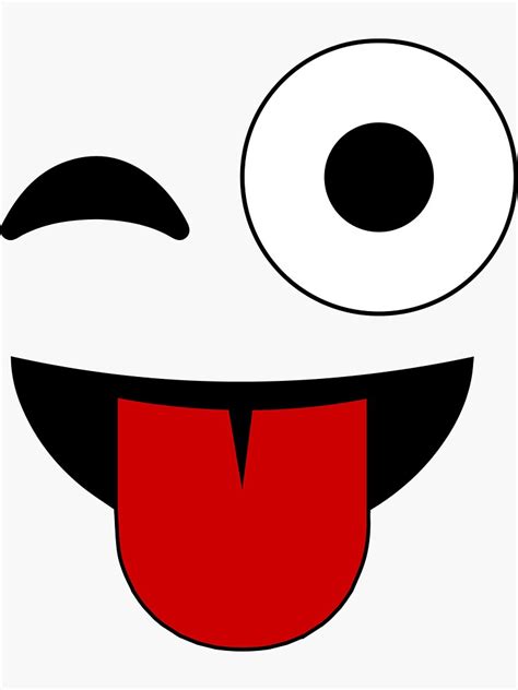 Crazy Smiley Face Emoji Sticker For Sale By Peaktee Redbubble