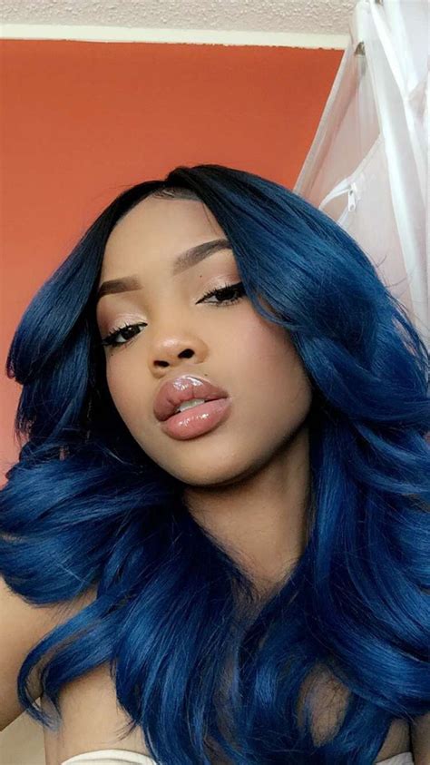 Blue Hair Color On Brown Skin On Stylevore